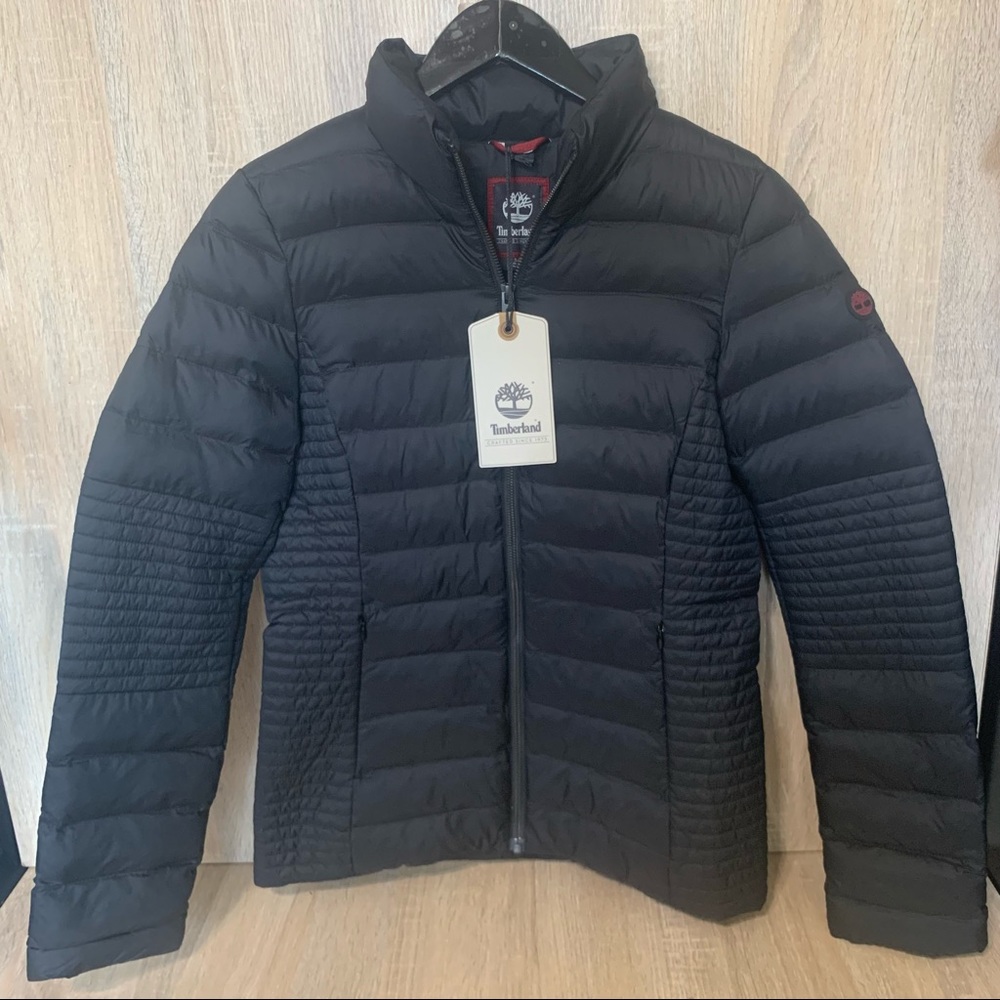 Brand new womens timberland quilted puffer jacket black